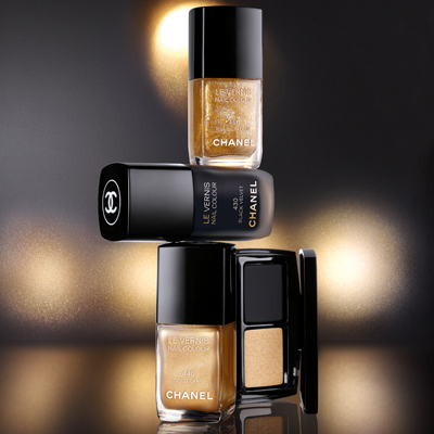 chanel noir et paris shanghai collection black velvet gold lame illusion dor