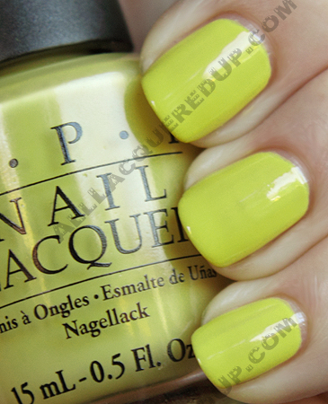 opi fiercely fiona swatch from the shrek forever after brights 2010 collection