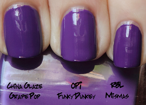 opi funky dunkey comparison swatch from the shrek forever after brights 2010 collection