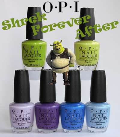 opi shrek forever after collection swatches opi brights 2010