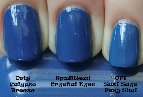 sparitual crystal eyes comparison with orly calypso breeze