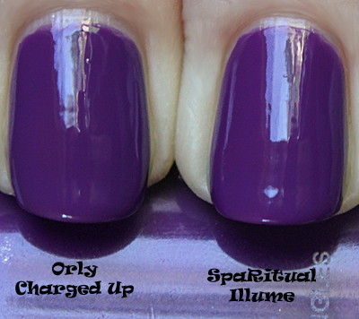 sparitual illume comparison with orly charged up