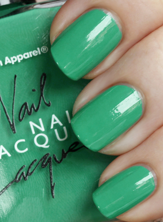 american apparel malibu green nail lacquer summer 2010