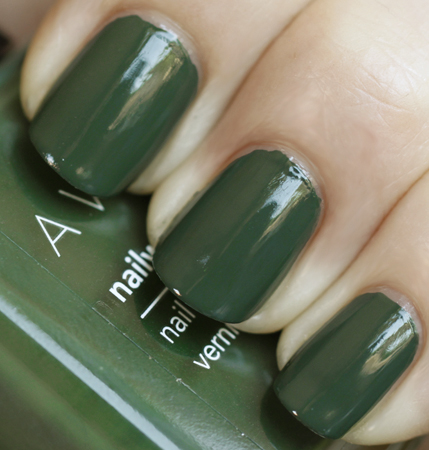 Avon Nailwear Pro Olive Green Nail Polish Swatch