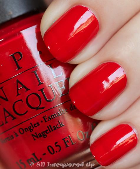 opi color so hot it berns swatch from the opi swiss collection for fall 2010