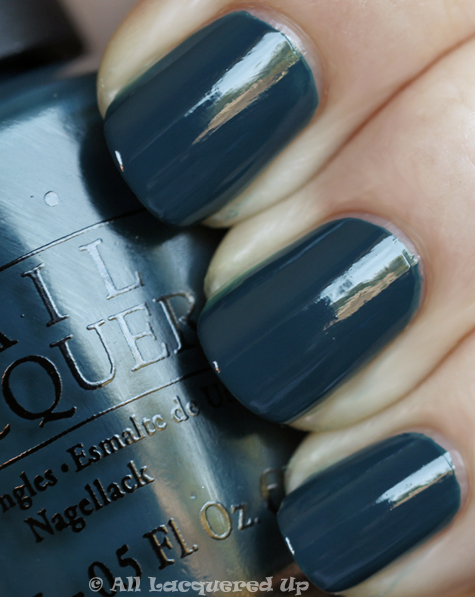 opi ski teal we drop swatch from the opi swiss collection for fall 2010