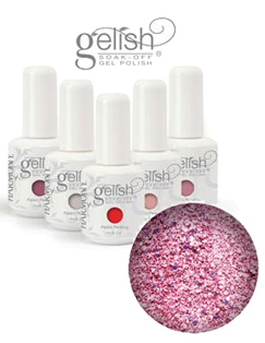 gelish uv gel polish june bride Katy Perrys Glittery Pink Nails at the Teen Choice Awards