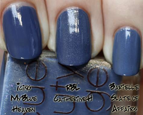 rbl catherine h compared with barielle slate of affairs and icing blue heaven