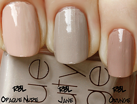 rbl jane compared with rbl opaque nude and rescue beauty lounge grunge