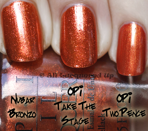 opi-take-the-stage-comparison-swatch-nubar-two-pence