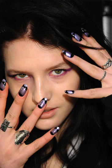 cnd ruffian tuxedo nail moon manicure nyfw CND at New York Fashion Week Day