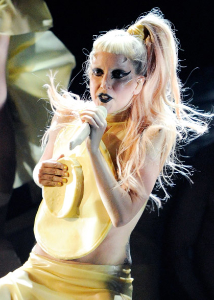 lady gaga yellow nails nail