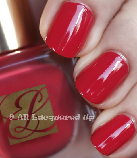 estee lauder hot coral swatch pure color nail lacquer spring 2011