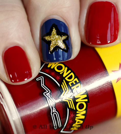 mac obey me swatch wonder woman nail art