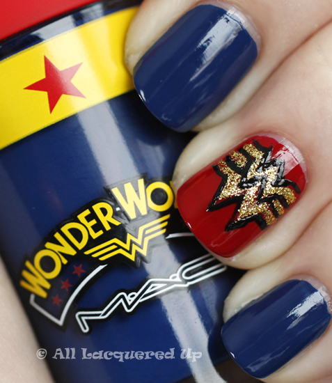 Wonder Woman Nail Art By All Lacquered Up