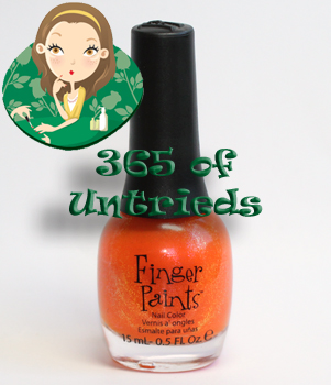 fingerpaints outta sight orange nail polish from the fingerpaints peace love & color summer 2011 collection