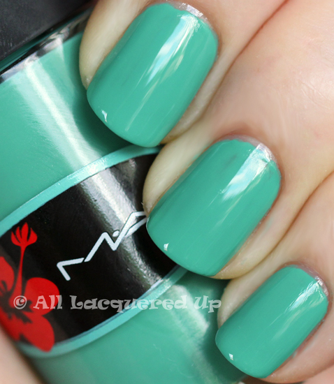 mac ocean dip swatch surf baby nail polish collection 2011