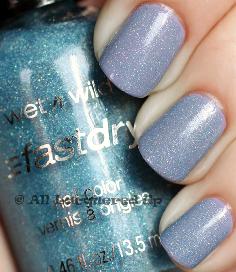 wet n wild blue wants to be a millionaire layered over opi done out in deco swatch wet n wild fastdry nail polish