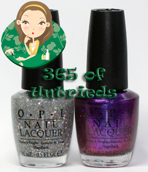 opi grape set match and servin up sparkle nail polish from the opi serena glam slam england 2011 collection