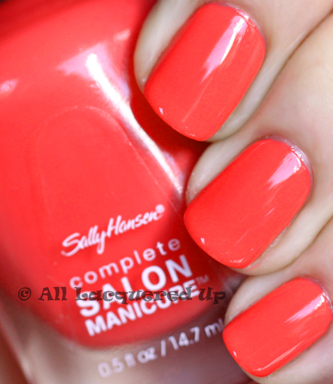 sally hansen coral fever nail polish swatch from the tracy reese for sally hansen spring 2011 collection