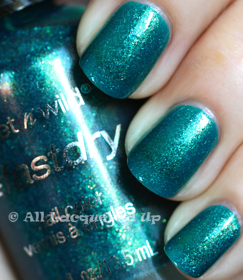 wet n wild teal of fortune nail polish swatch