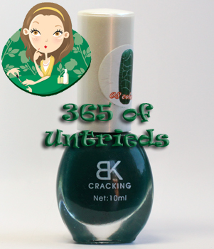bk cracking jade green crackle nail polish