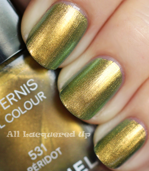 chanel peridot nail polish swatch from the fall 2011 collection