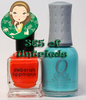 deborah lippmann lara's theme nail polish and orly frisky nail polish from summer 2011