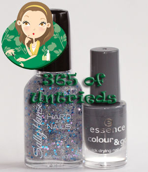 essence movie star nail polish and sally hansen ice queen nail polish