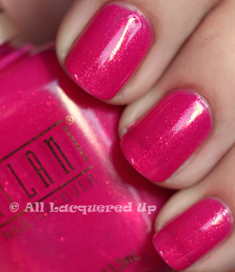 milani pink out loud nail polish swatch