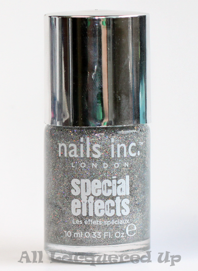 nails inc special effects electric lane holographic glitter top coat
