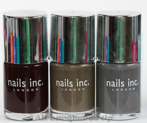 nails inc victoria, nails inc fouberts place and nails inc the thames nail polish