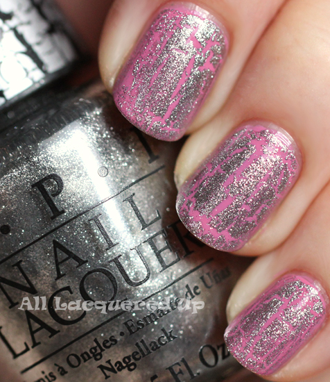 opi sparrow me the drama with silver shatter nail polish swatch opi pirates caribbean stranger tides crackle