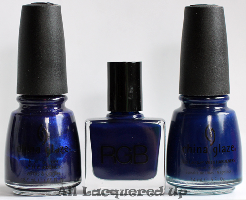 rgb 1996 need supply co nail polish comparison dupe with china glaze up all night and china glaze calypso blue