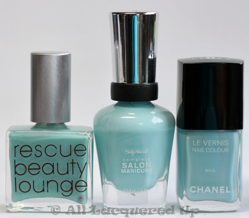 sally hansen barracuda nail polish comparison chanel riva dupe rbl bikini bottom