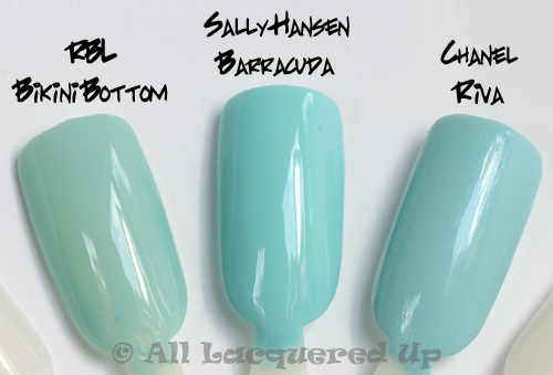 sally hansen barracuda nail polish comparison swatch chanel riva dupe