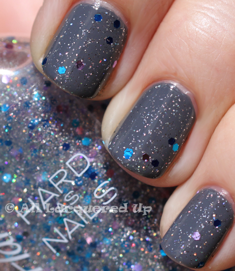 sally hansen ice queen over essence movie star nail polish swatch