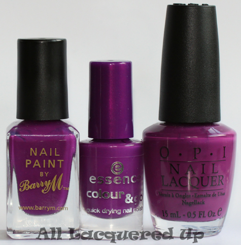 essence break through nail polish comparison dupe opi pamplona purple