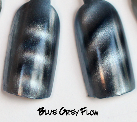 layla blue grey flow magneffect magnetic nail polish swatch
