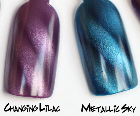 layla changing lilac metallic sky magneffect magnetic nail polish swatch