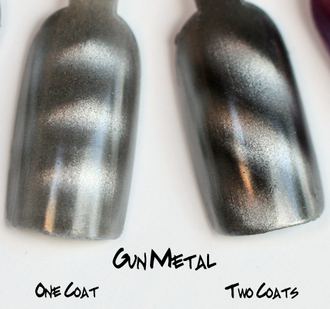 layla gun metal magneffect magnetic nail polish swatch