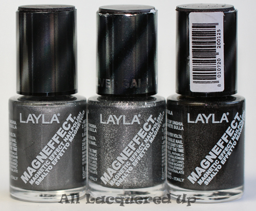 layla magneffect magnetic nail polish gun metal silver galaxy black metal