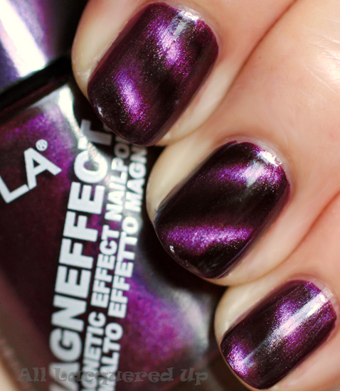 layla purple galaxy 05 magneffect magnetic nail polish swatch