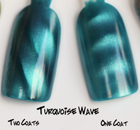 layla turquoise wave magneffect magnetic nail polish swatch