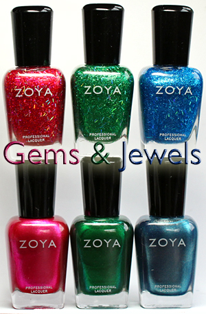 zoya gems & jewels holiday 2011 nail polish collection swatch review