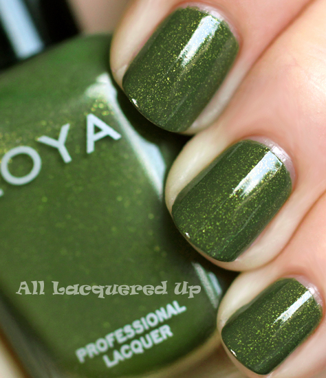 zoya yara nail polish swatch mirrors fall 2011 military green trend