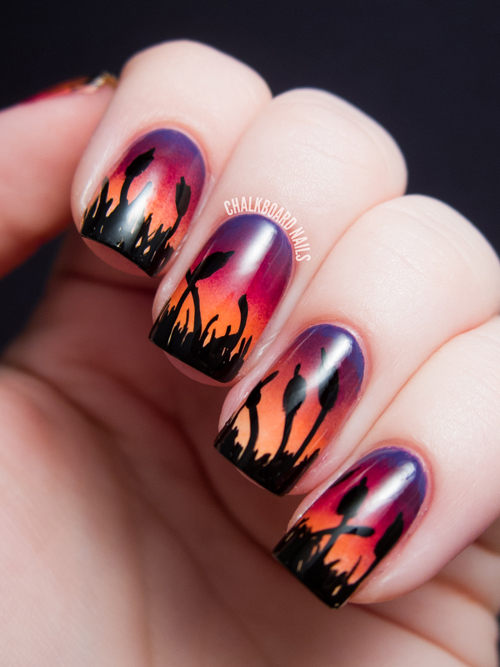 chalkboard-nails_for_alllacqueredup_cattails-sunset-ombre-gradient-nail-art