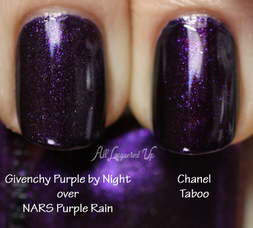 Chanel Taboo Nail Polish Swatch Comparison