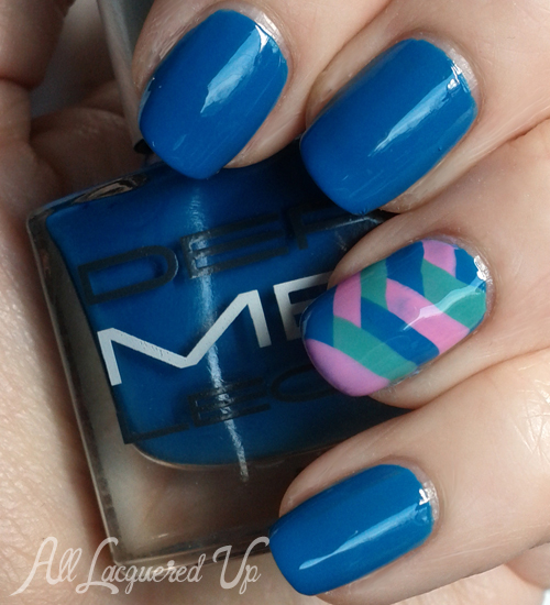 Fishtail braid manicure using Dermelect Fearless Beauty nail polish