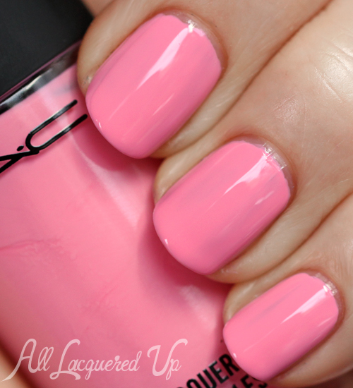 MAC Silly nail polish swatch MAC silly nail lacquer swatch